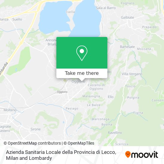 Azienda Sanitaria Locale della Provincia di Lecco map