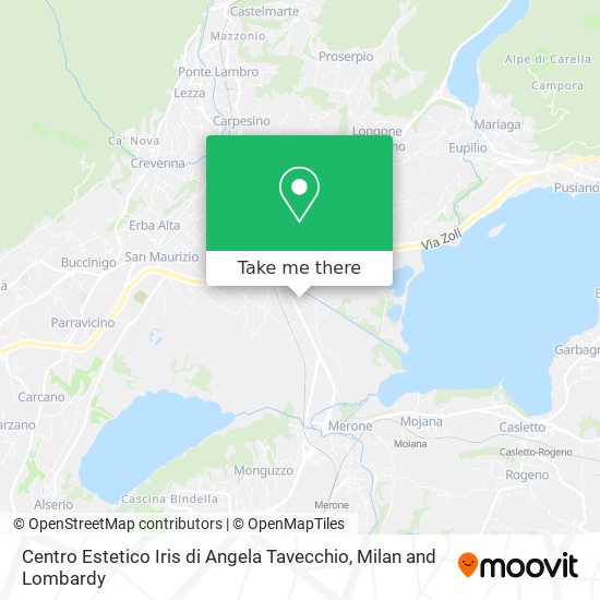 Centro Estetico Iris di Angela Tavecchio map