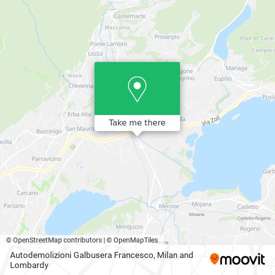 Autodemolizioni Galbusera Francesco map