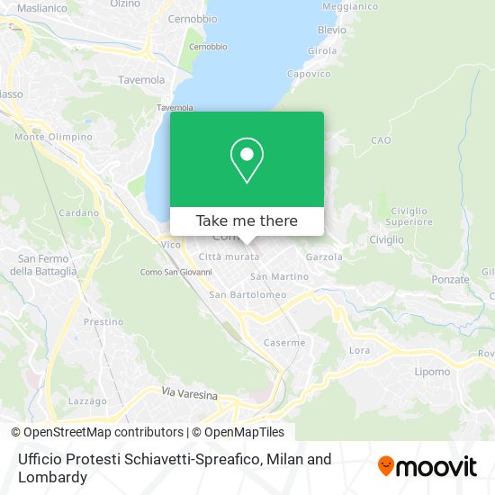 Ufficio Protesti Schiavetti-Spreafico map