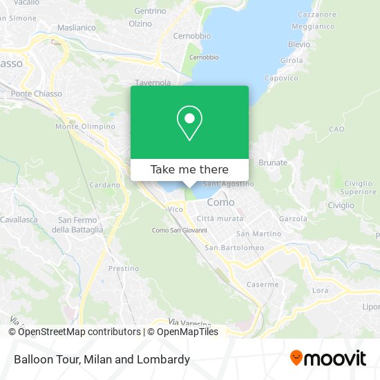 Balloon Tour map