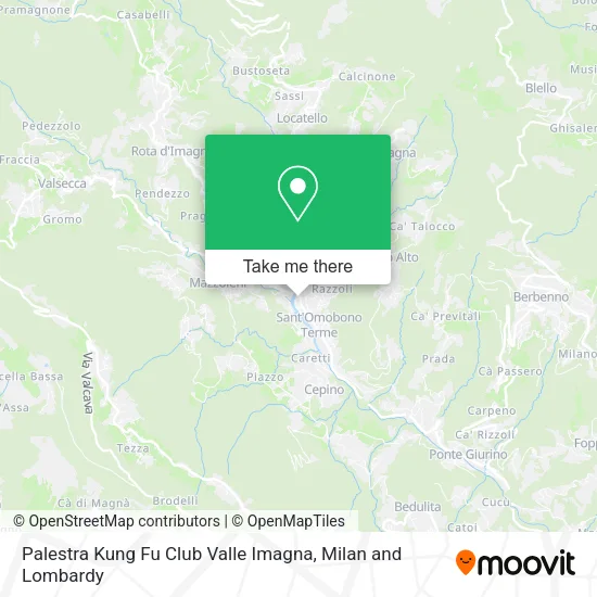 Palestra Kung Fu Club Valle Imagna map