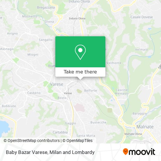 Baby Bazar Varese map