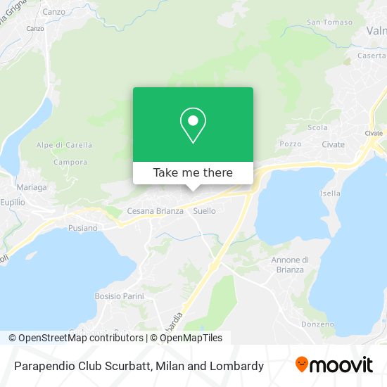 Parapendio Club Scurbatt map