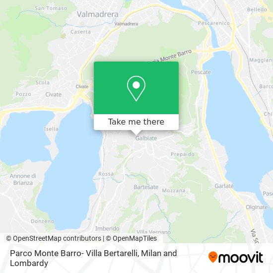 Parco Monte Barro- Villa Bertarelli map