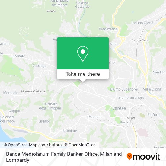 Banca Mediolanum Family Banker Office map