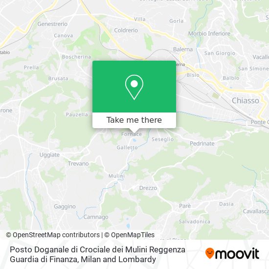 Posto Doganale di Crociale dei Mulini Reggenza Guardia di Finanza map