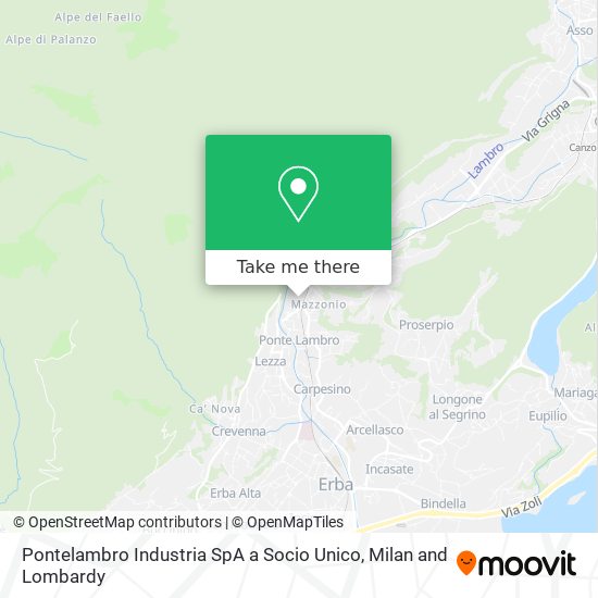 Pontelambro Industria SpA a Socio Unico map