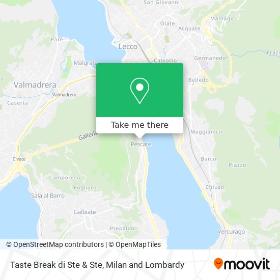 How to get to Taste Break di Ste \u0026 Ste in Pescate by Bus or Train?