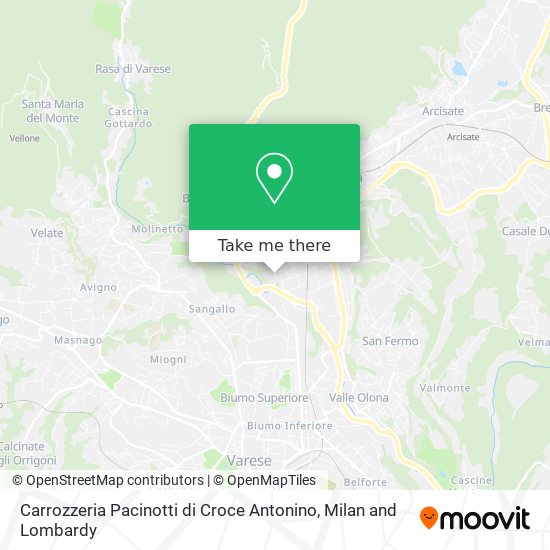 Carrozzeria Pacinotti di Croce Antonino map
