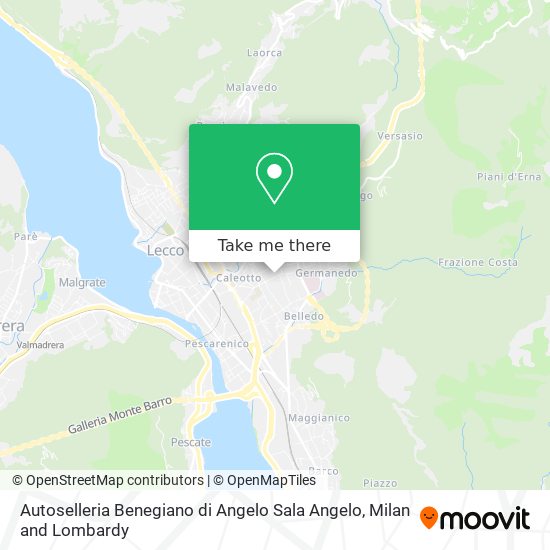 Autoselleria Benegiano di Angelo Sala Angelo map