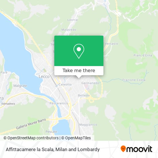 Affittacamere la Scala map