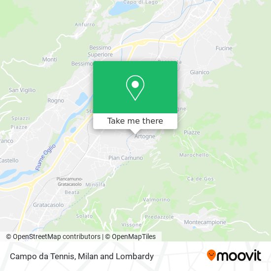 Campo da Tennis map