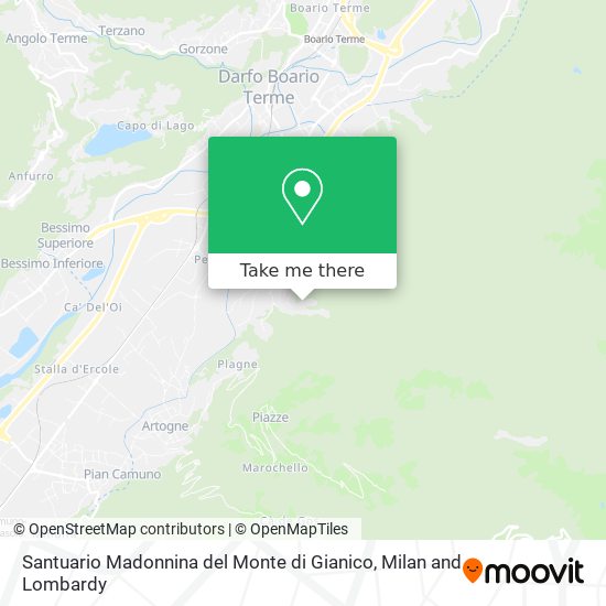 Santuario Madonnina del Monte di Gianico map