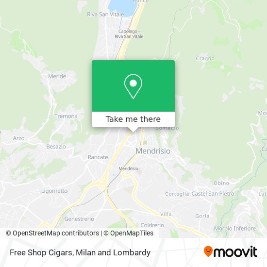 Free Shop Cigars map