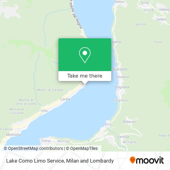 Lake Como Limo Service map