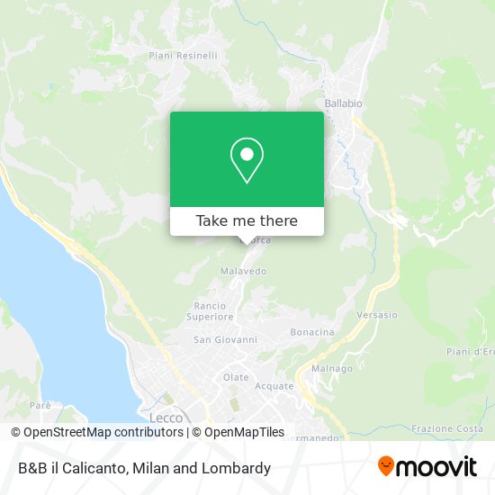 B&B il Calicanto map