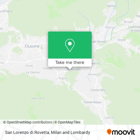 San Lorenzo di Rovetta map