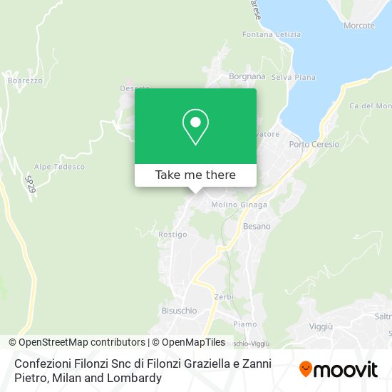 Confezioni Filonzi Snc di Filonzi Graziella e Zanni Pietro map