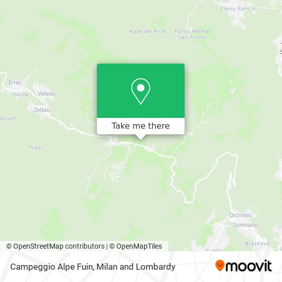 Campeggio Alpe Fuin map