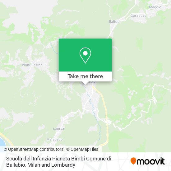 Scuola dell'Infanzia Pianeta Bimbi Comune di Ballabio map