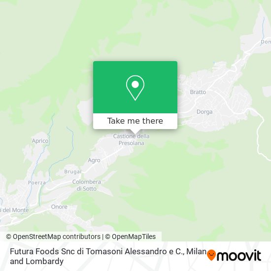 Futura Foods Snc di Tomasoni Alessandro e C. map