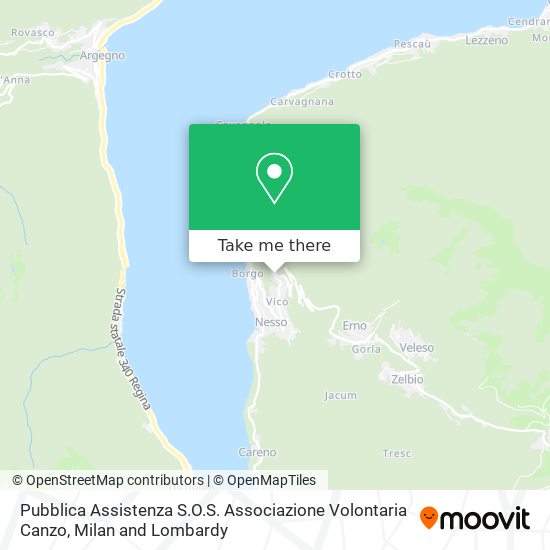 Pubblica Assistenza S.O.S. Associazione Volontaria Canzo map