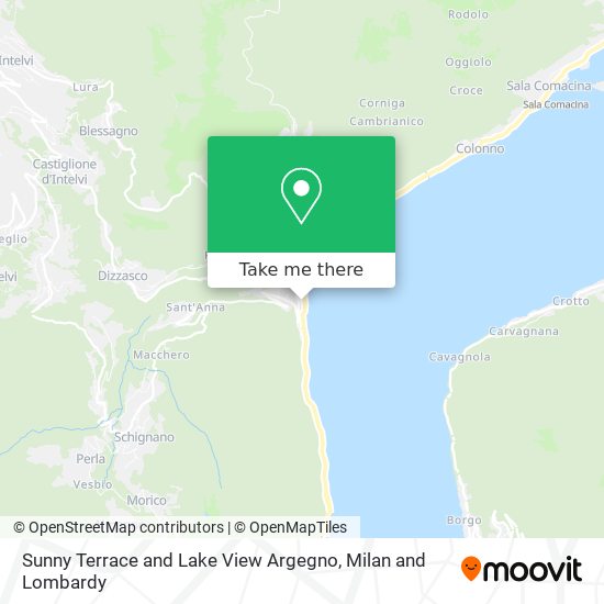 Sunny Terrace and Lake View Argegno map