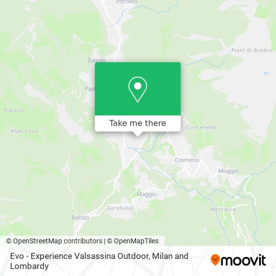Evo - Experience Valsassina Outdoor map