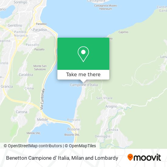 Benetton Campione d' Italia map