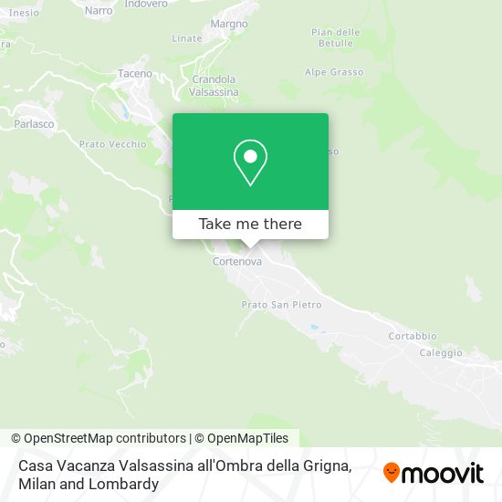 Casa Vacanza Valsassina all'Ombra della Grigna map