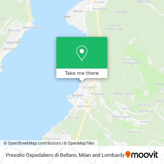 Presidio Ospedaliero di Bellano map