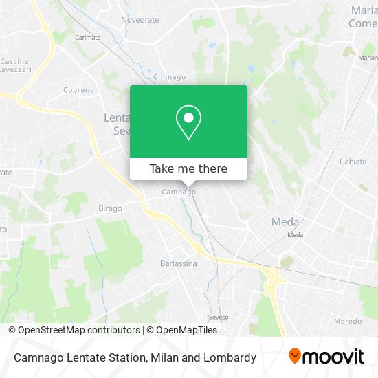 Camnago Lentate Station map