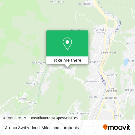 Arosio Switzerland map