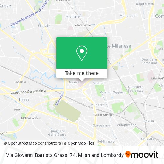 Via Giovanni Battista Grassi 74 map