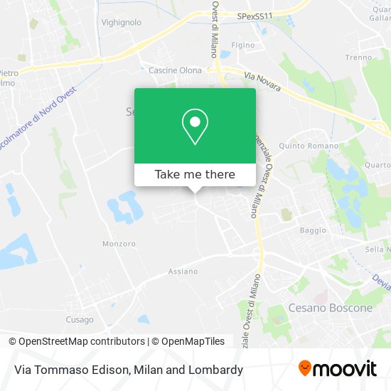 Via Tommaso Edison map