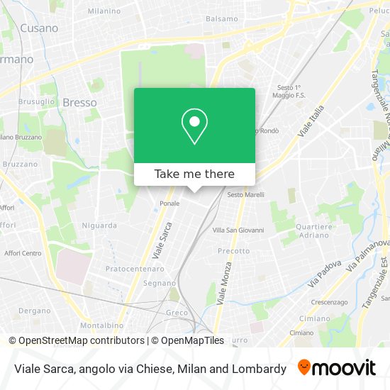 Viale Sarca, angolo via Chiese map