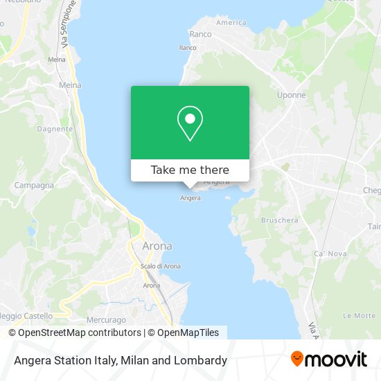 Angera Station Italy map