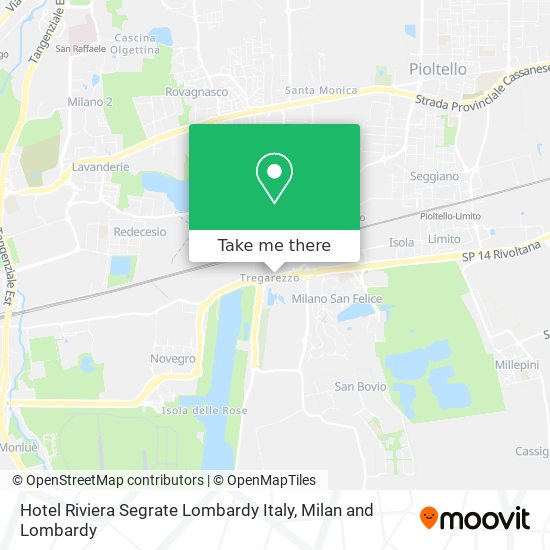 Hotel Riviera Segrate Lombardy Italy map