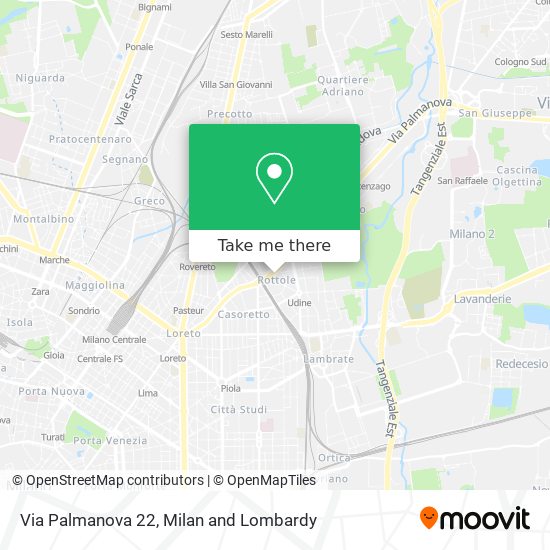 Via Palmanova 22 map