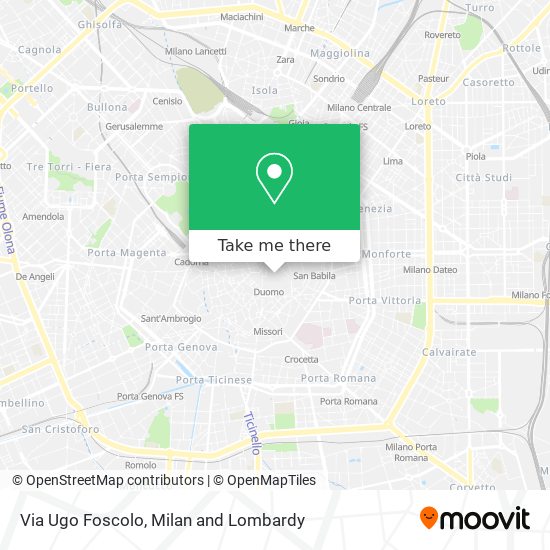 Via Ugo Foscolo map