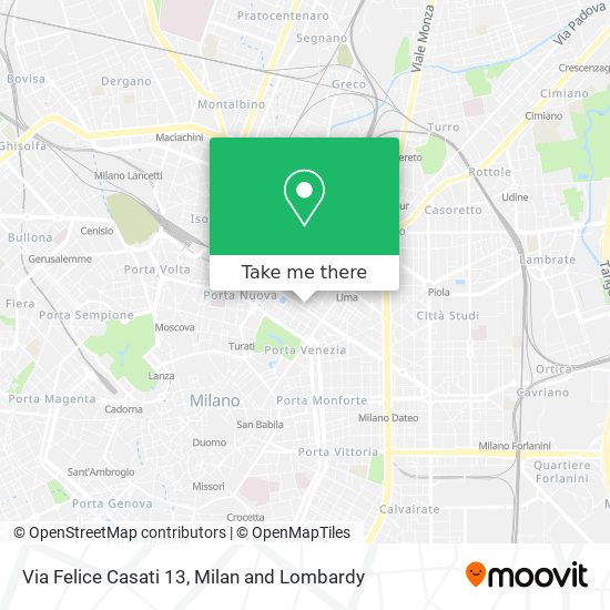 Via Felice Casati 13 map
