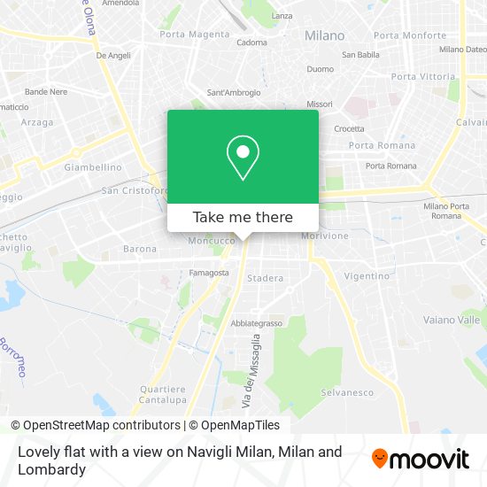 Lovely flat with a view on Navigli Milan map