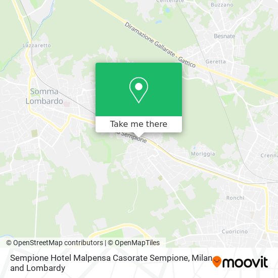 Sempione Hotel Malpensa Casorate Sempione map