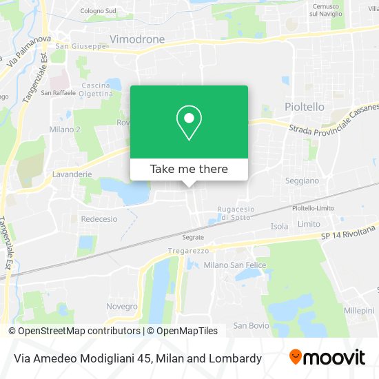 Via Amedeo Modigliani 45 map