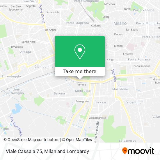 Viale Cassala 75 map