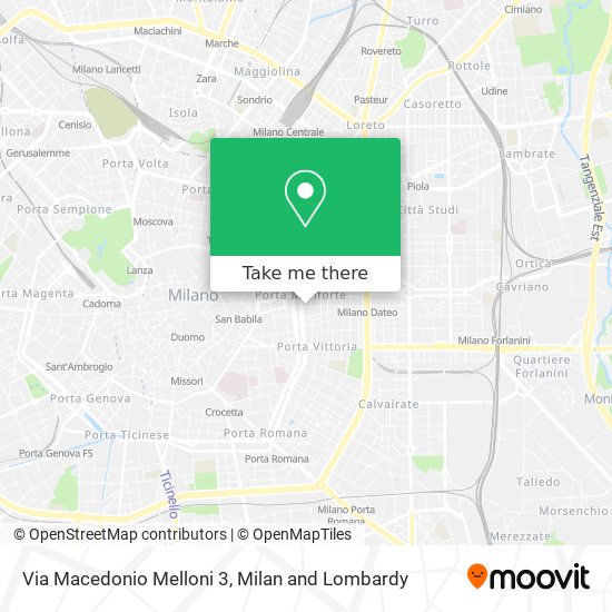 Via Macedonio Melloni 3 map