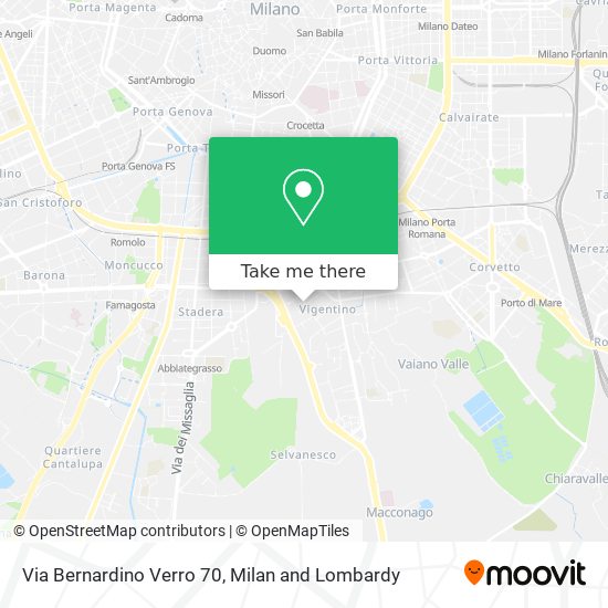 Via Bernardino Verro 70 map