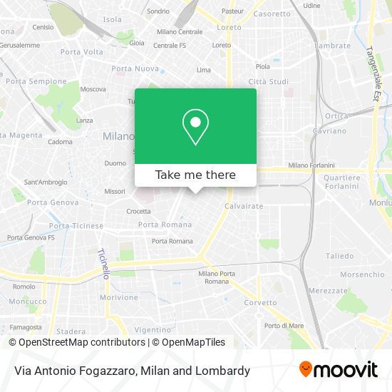 Via Antonio Fogazzaro map