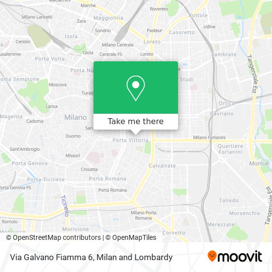 Via Galvano Fiamma 6 map